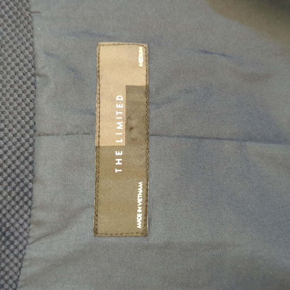 The Limited Navy Double-Breasted Blazer Tailored Suit Jacket Size Medium - Picture 5 of 6